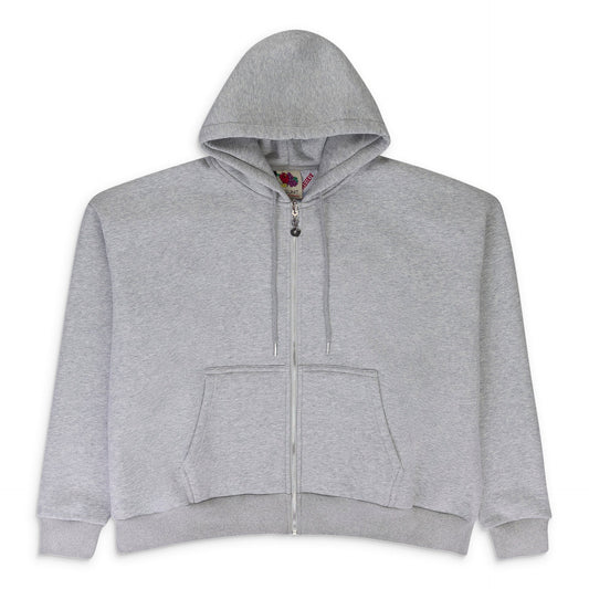 MULTI TAG ZIP GREY HOODIE