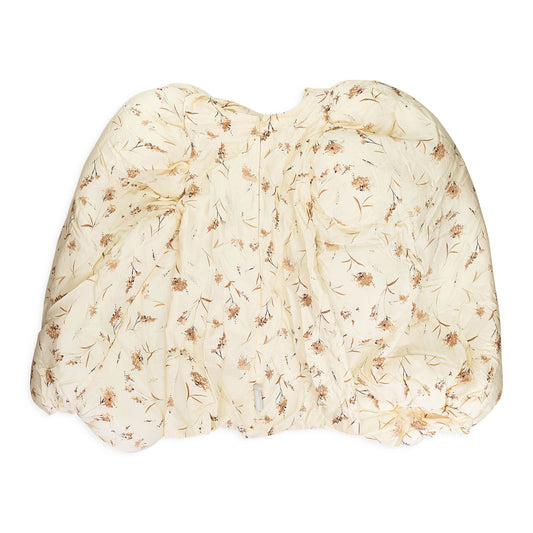 DECAYING FLORAL PRINT MARSHMALLOW WHITE DRESS