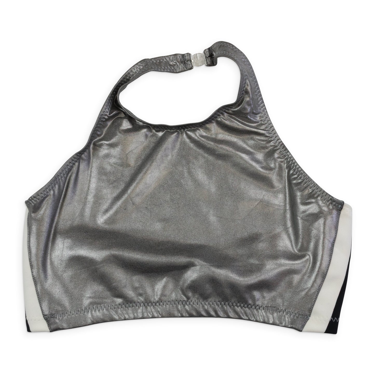 SIDE STRIPE CHUCK GREY CROP TOP
