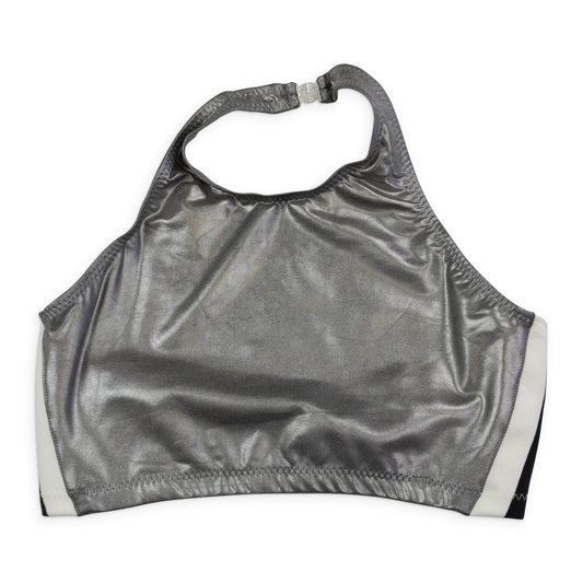 SIDE STRIPE CHUCK GREY CROP TOP