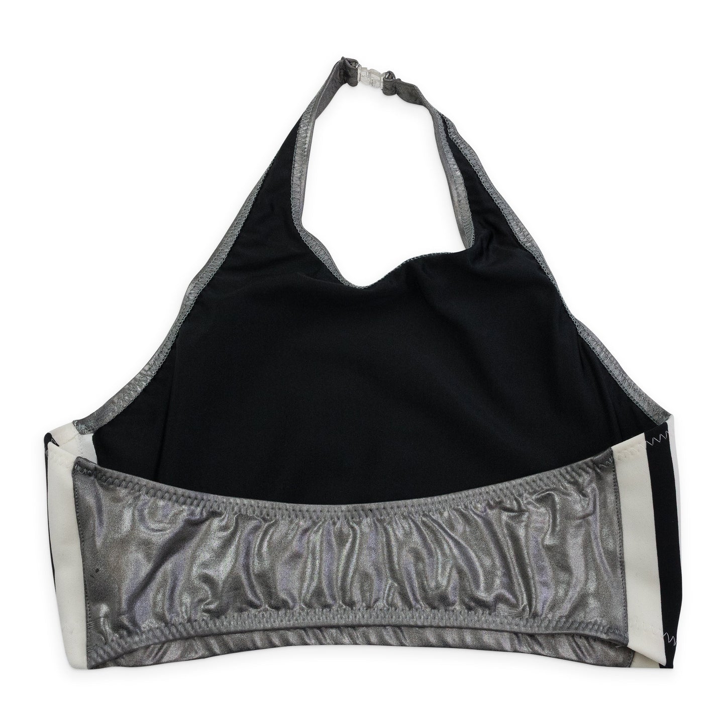 SIDE STRIPE CHUCK GREY CROP TOP