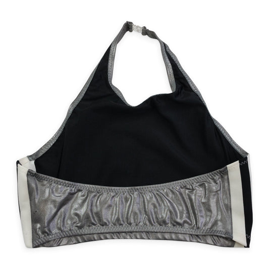 SIDE STRIPE CHUCK GREY CROP TOP