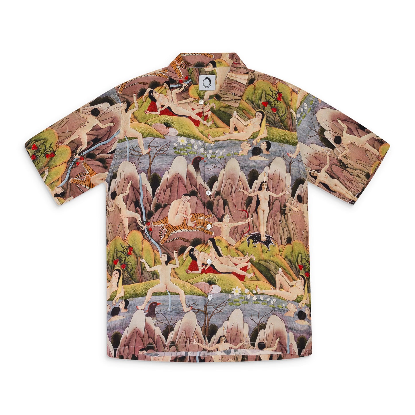 TOWARDS A CENTRE ALOHA MULTICOLORED BUTTON-DOWN SHIRT