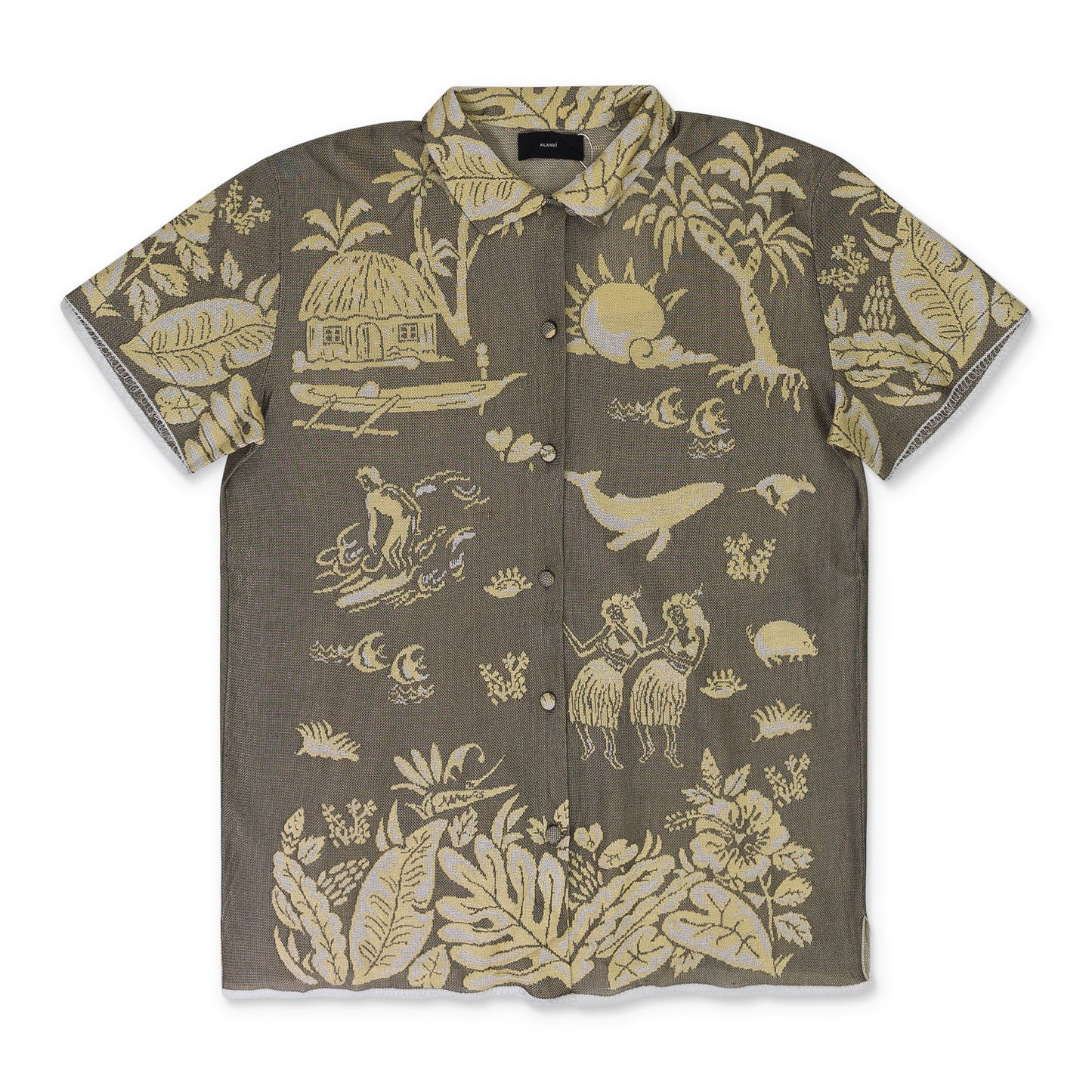 HAWAIIAN DREAM CHEMISER GREEN DRESS