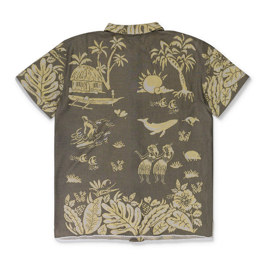 HAWAIIAN DREAM CHEMISER GREEN DRESS