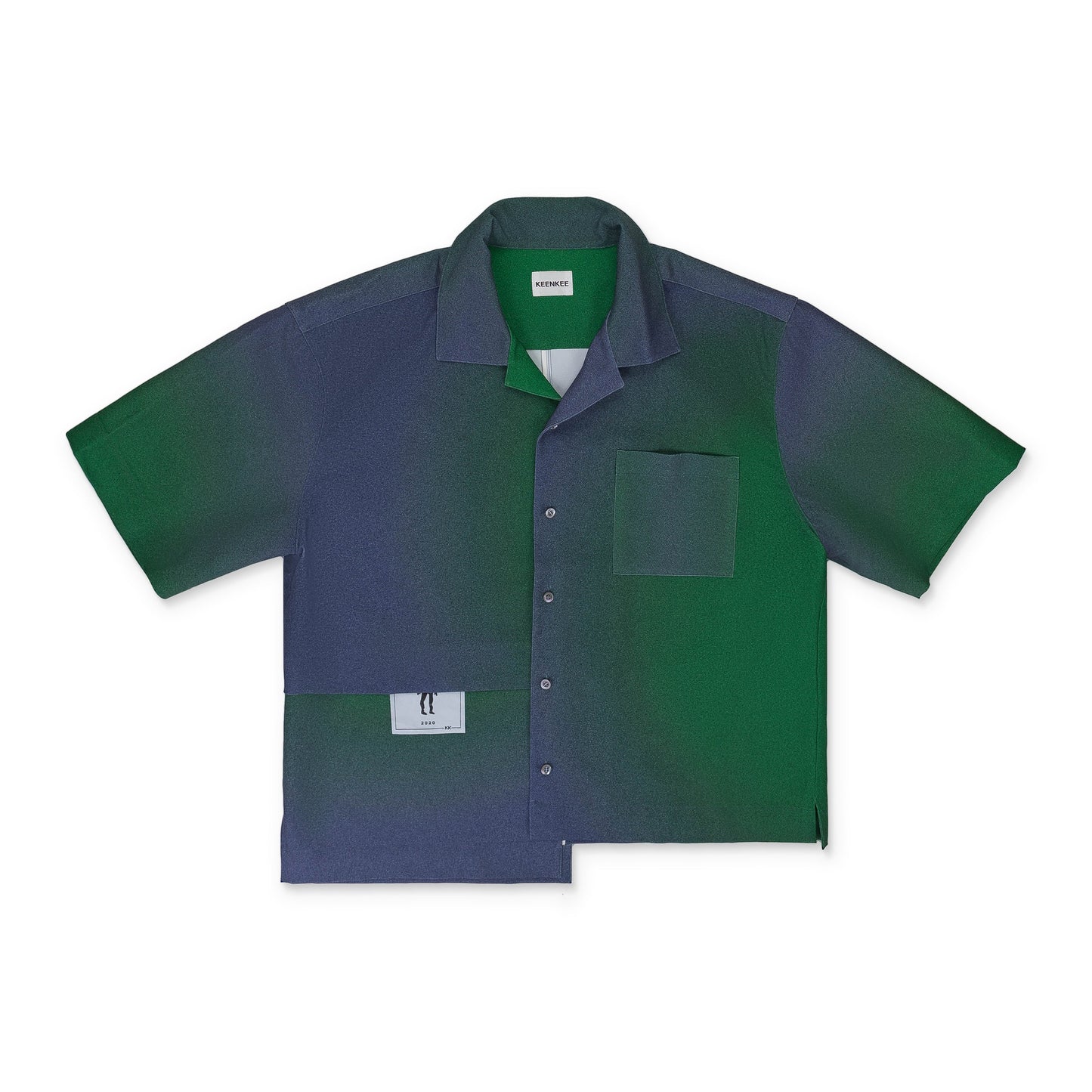 GRADIENT PANELS SHIRT MULTICOLORED BUTTON-DOWN SHIRT