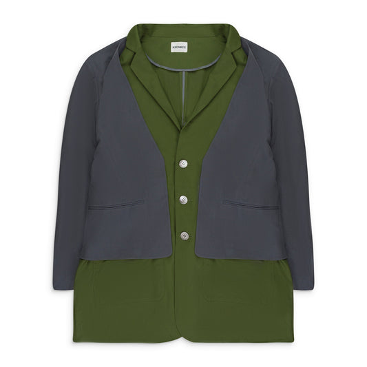 GREEN/GREY SLICE JACKET