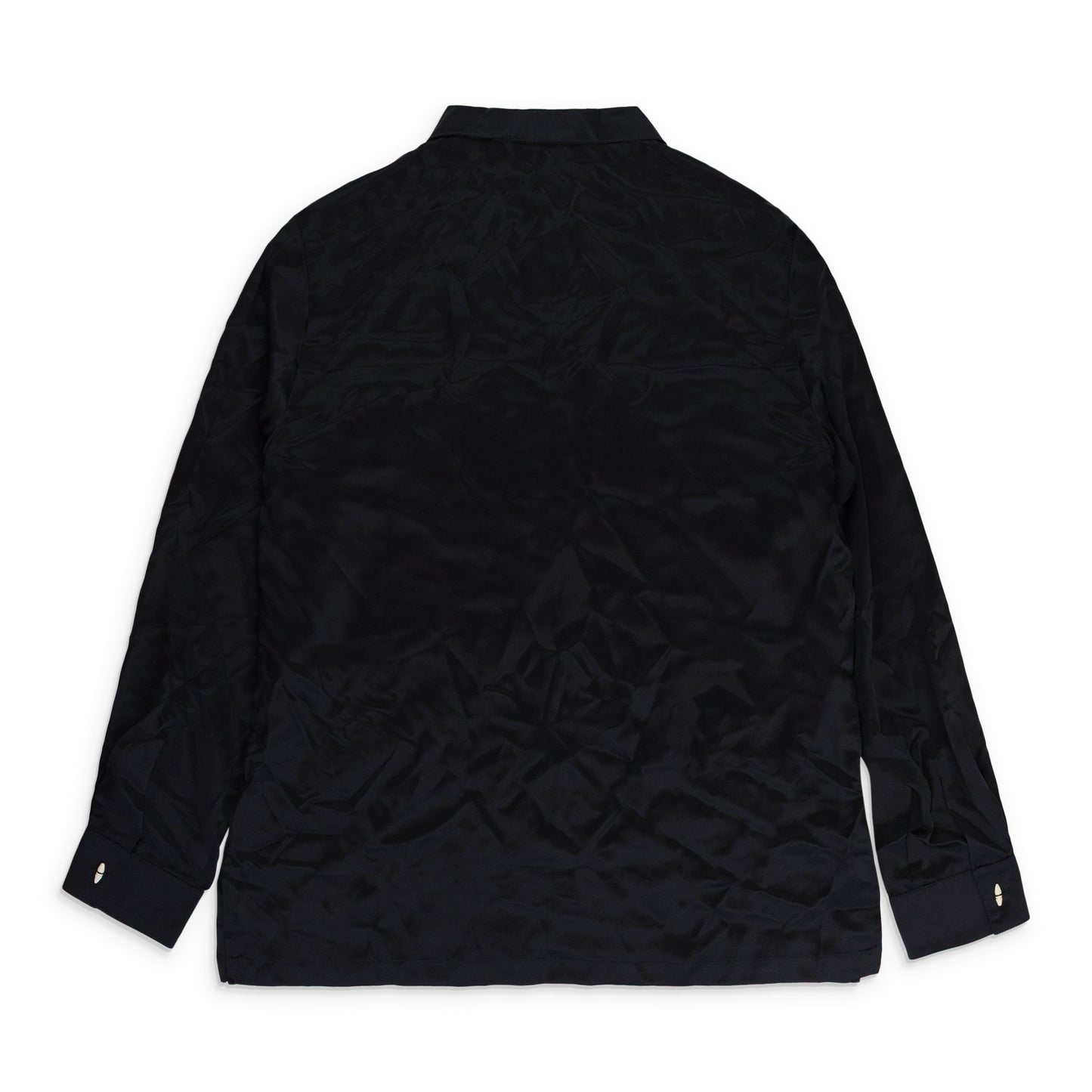 BLACK CHALE LONG SLEEVED SILK POLO