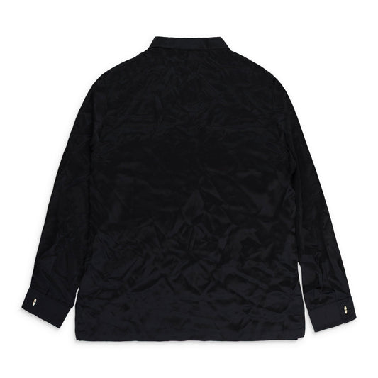 BLACK CHALE LONG SLEEVED SILK POLO