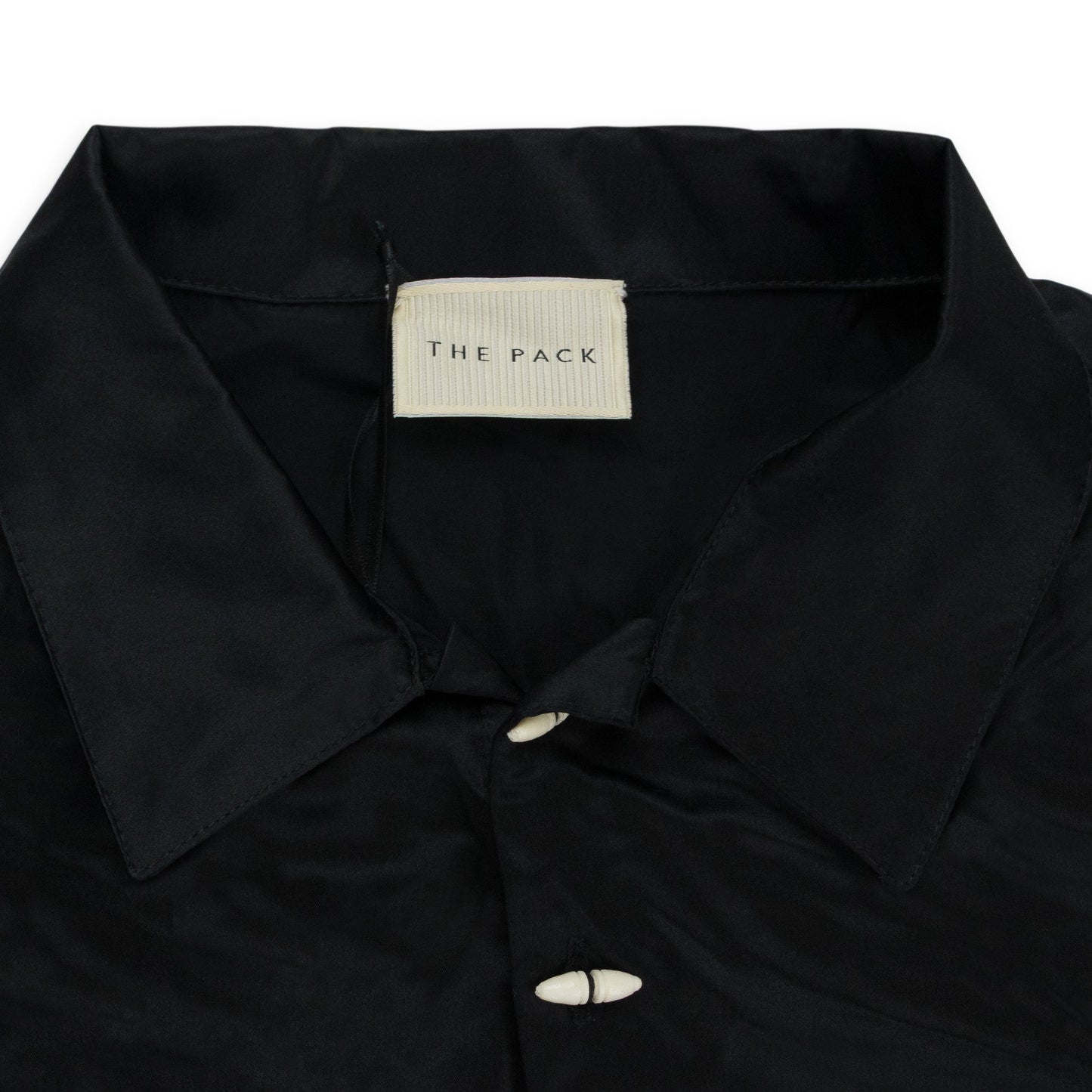 BLACK CHALE LONG SLEEVED SILK POLO