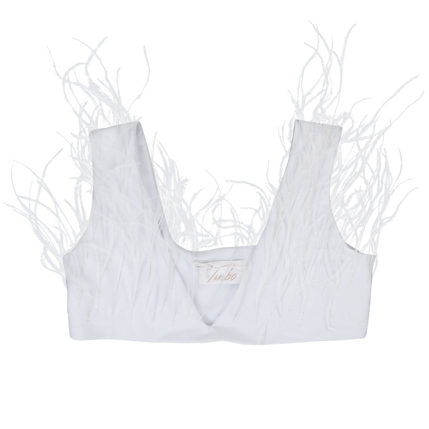 WHITE FEATHER BRALETTE