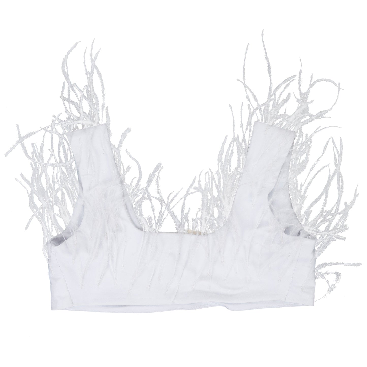 WHITE FEATHER BRALETTE
