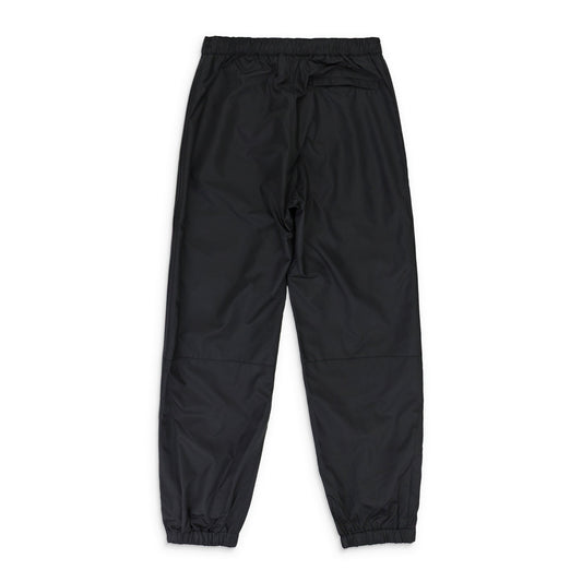 BLACK NYLON TRACK PANTS