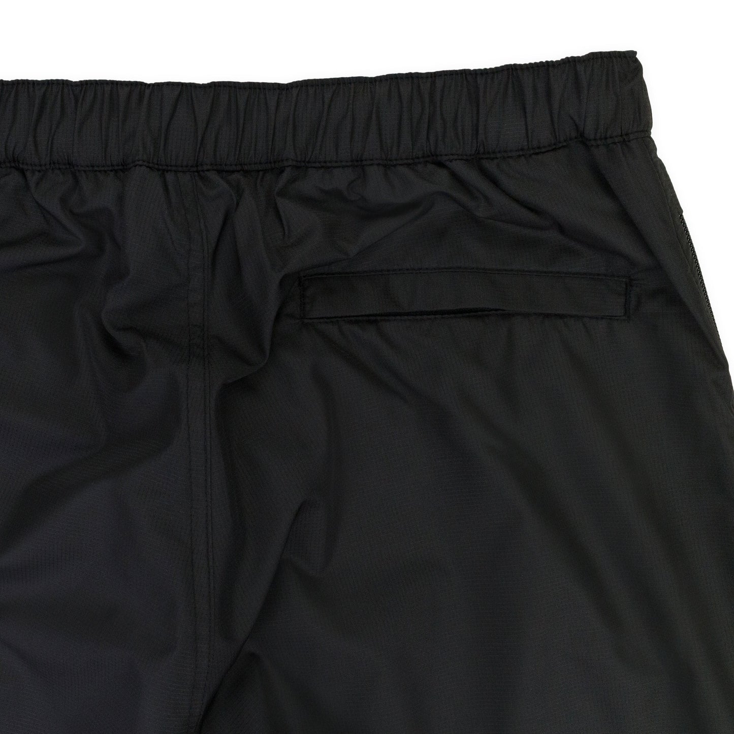 BLACK NYLON TRACK PANTS