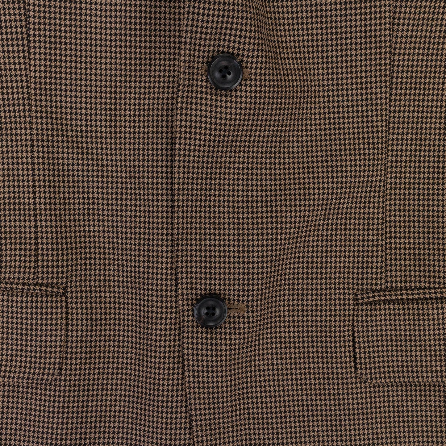 BROWN HOUNDSTOOTH NOTCH LAPEL BLAZER