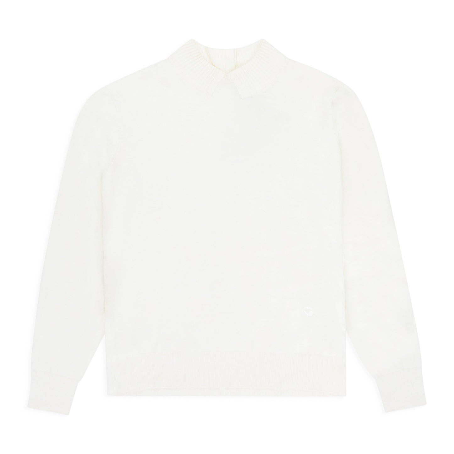 WHITE TROMPE SWEATER