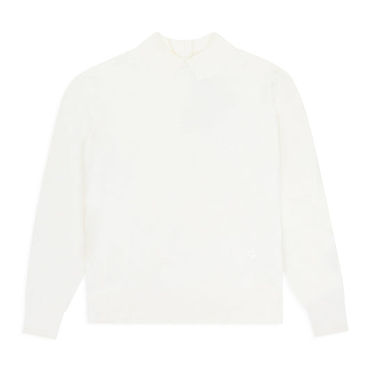 WHITE TROMPE SWEATER