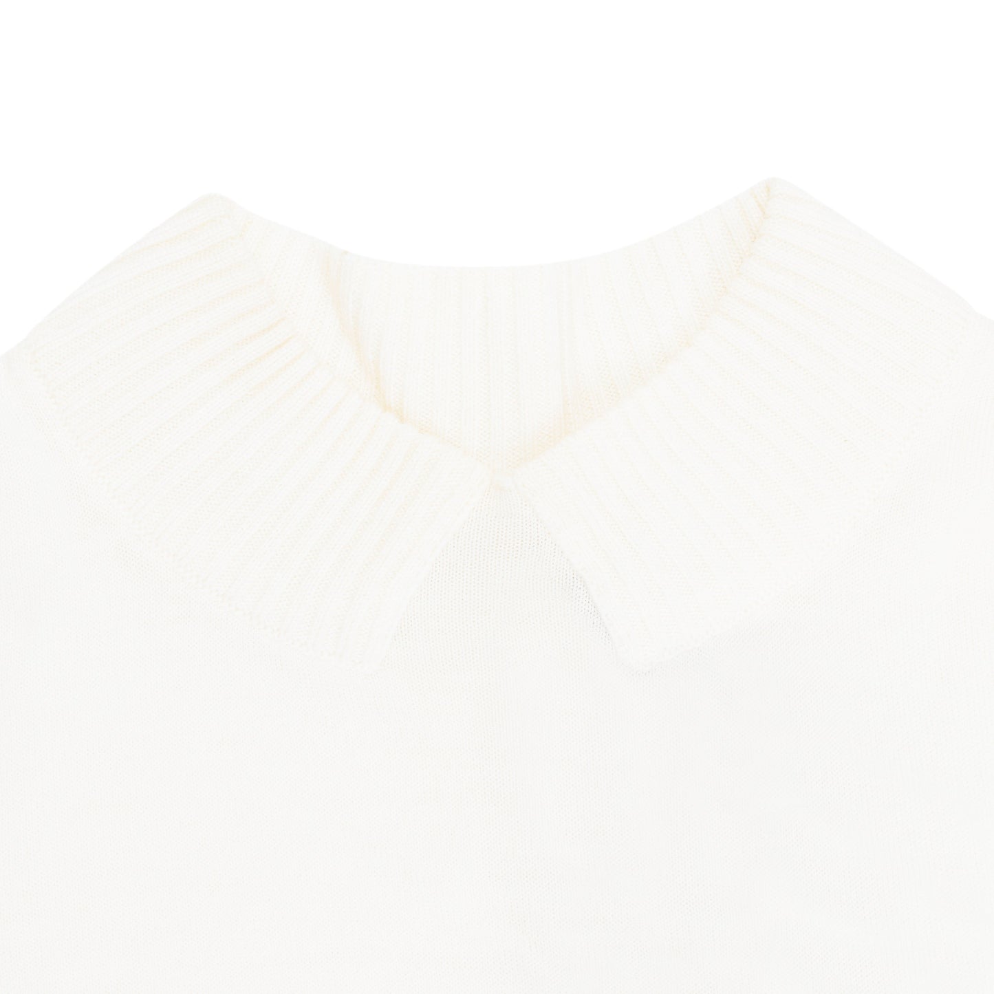 WHITE TROMPE SWEATER