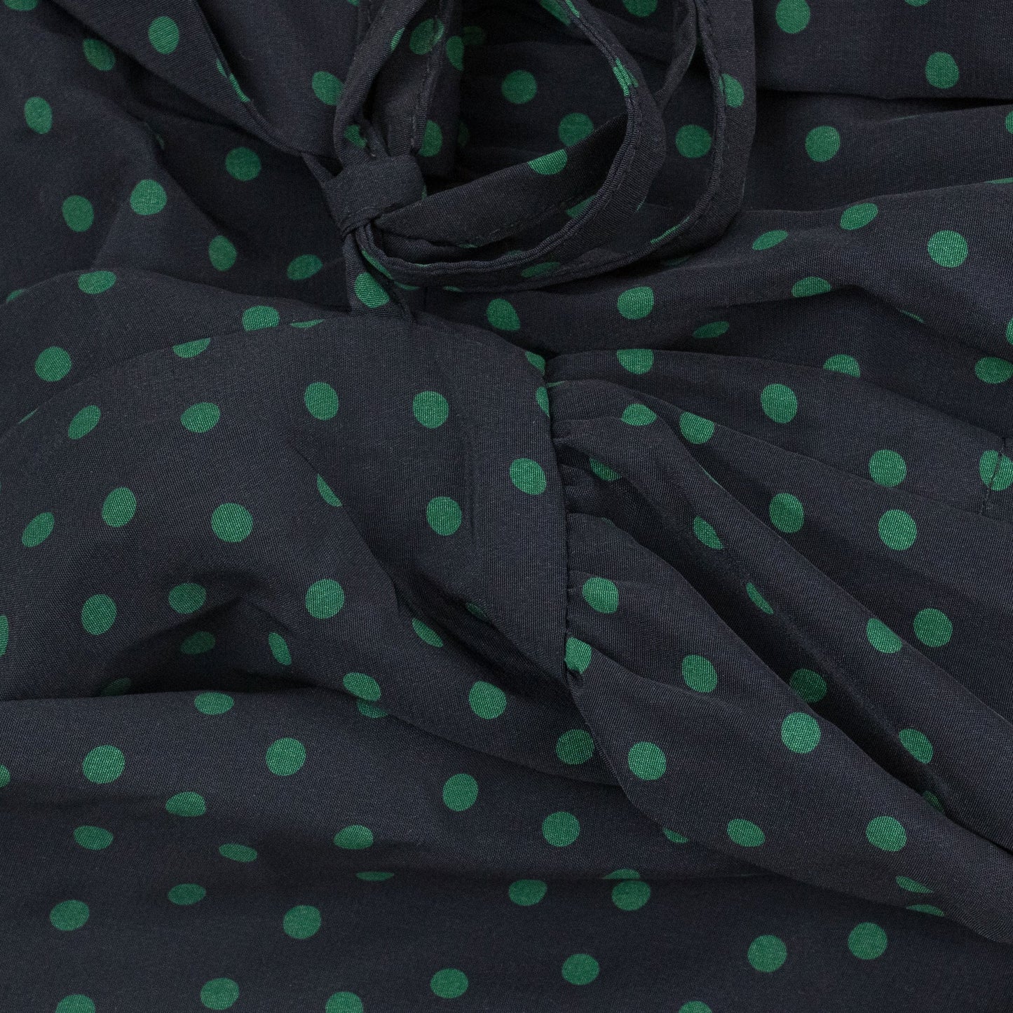 NAVY/GREEN POLKA DOT WRAP DRESS
