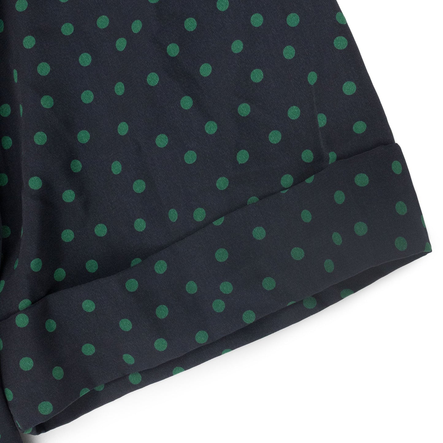 NAVY/GREEN POLKA DOT WRAP DRESS