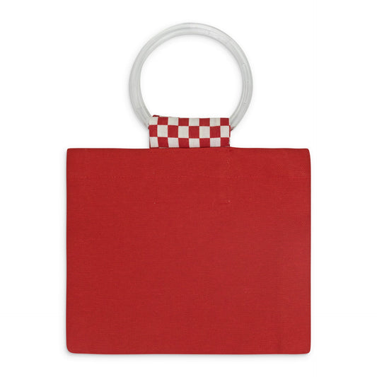 RED CLUTCH HAND BAG