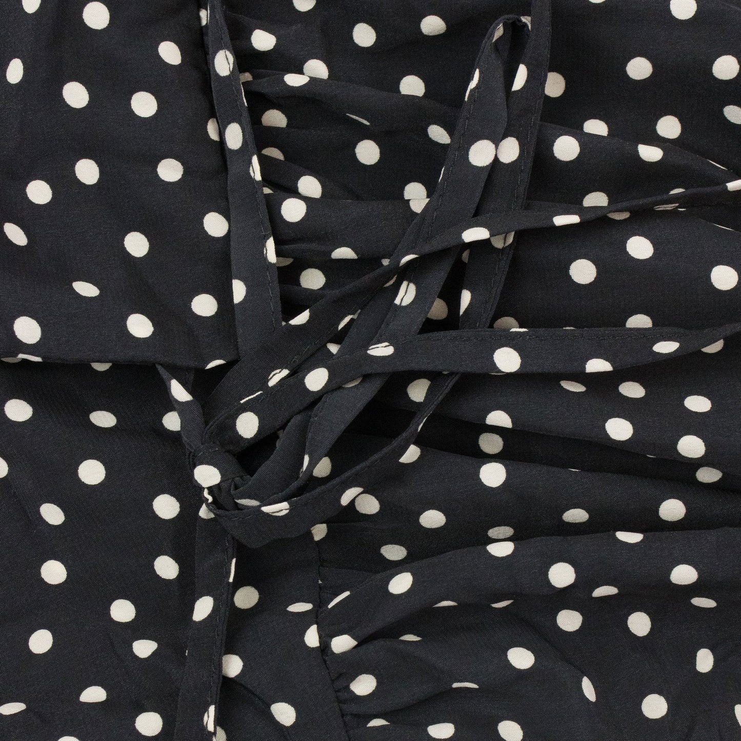BLACK POLKA DOT WRAP DRESS