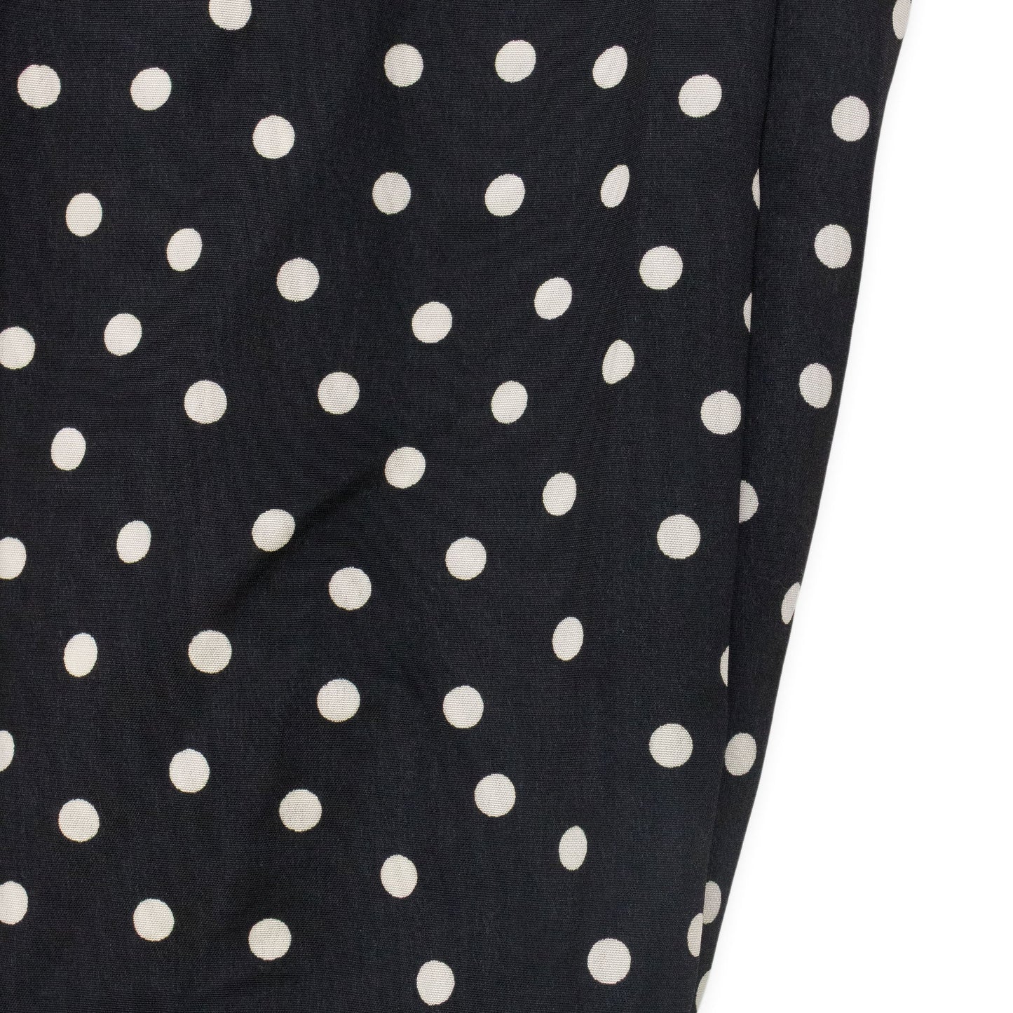 BLACK POLKA DOT WRAP DRESS