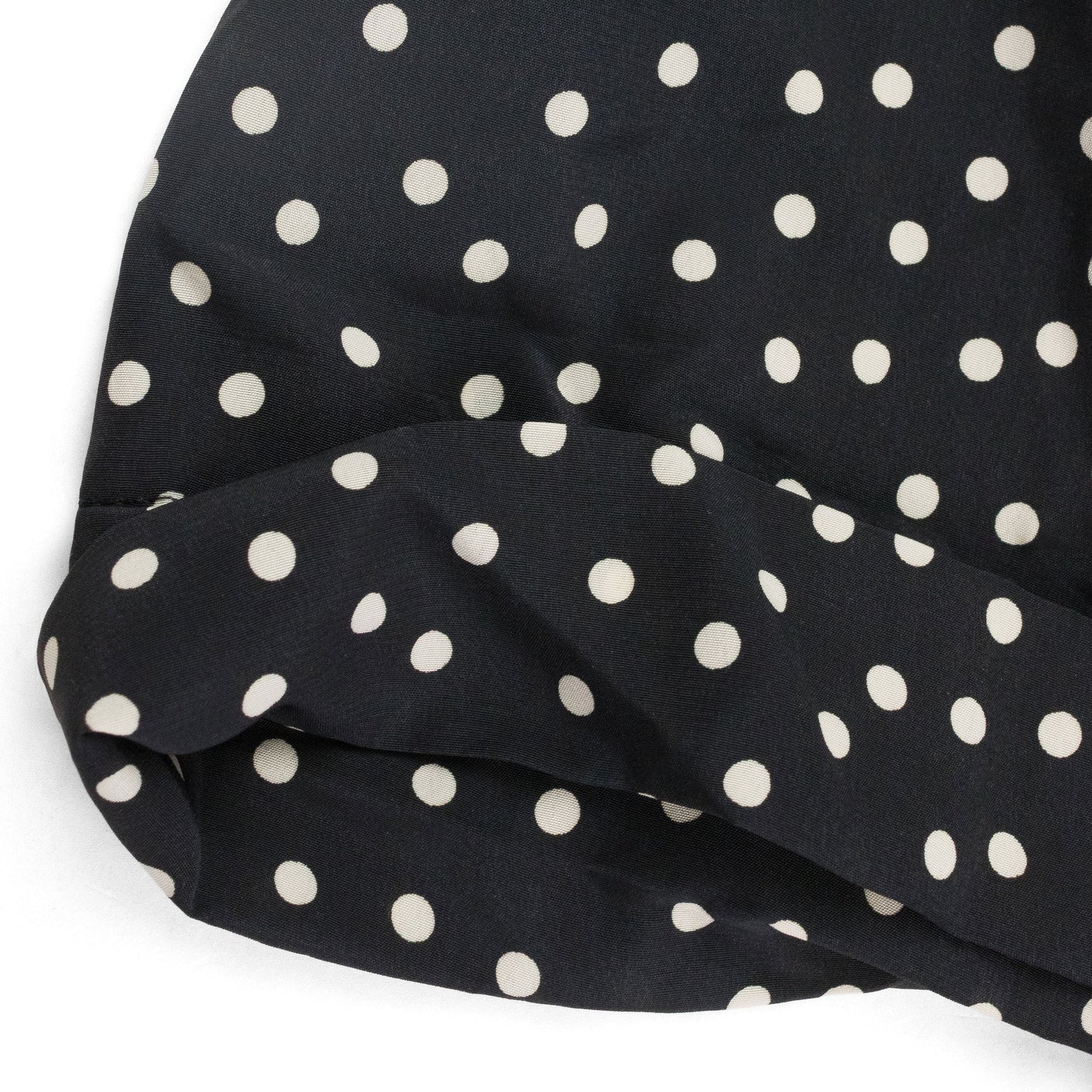 BLACK POLKA DOT WRAP DRESS