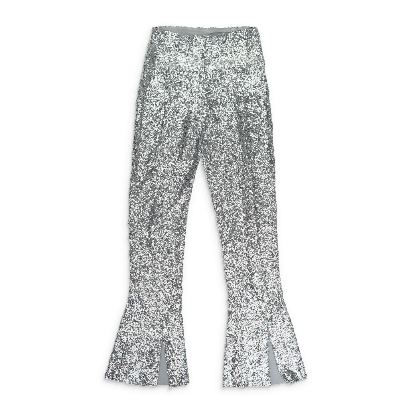 SILVER OVERLAPPING SEQUIN SPAT LEGGINGS