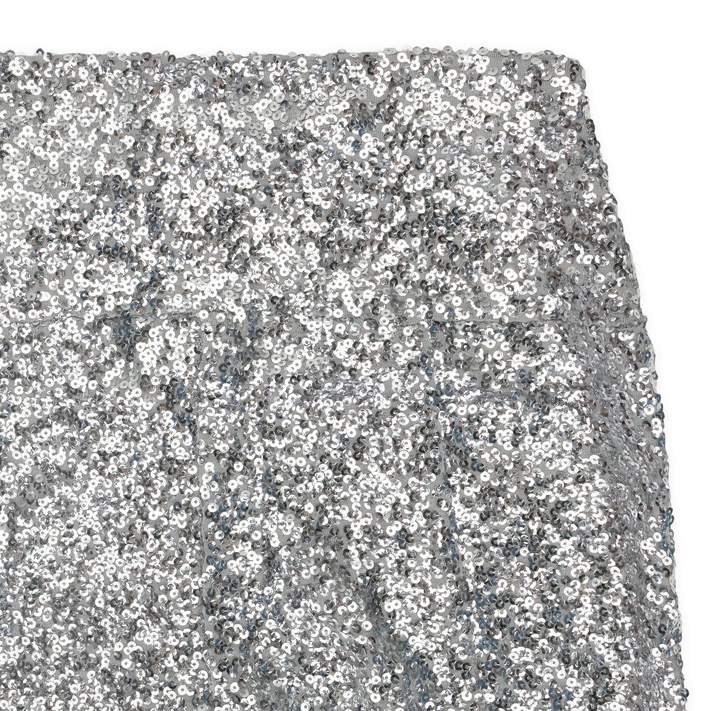 SILVER OVERLAPPING SEQUIN SPAT LEGGINGS
