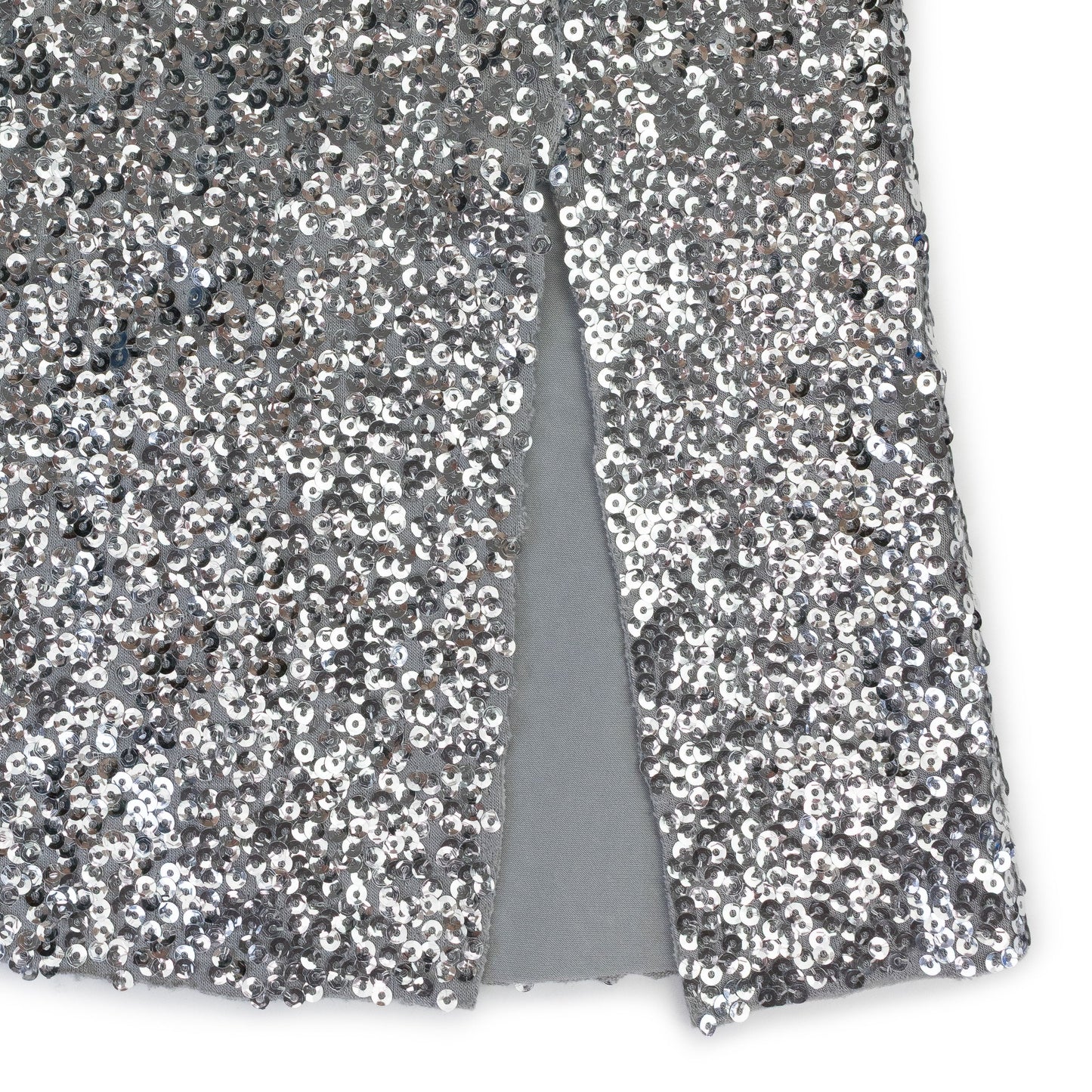 SILVER OVERLAPPING SEQUIN SPAT LEGGINGS