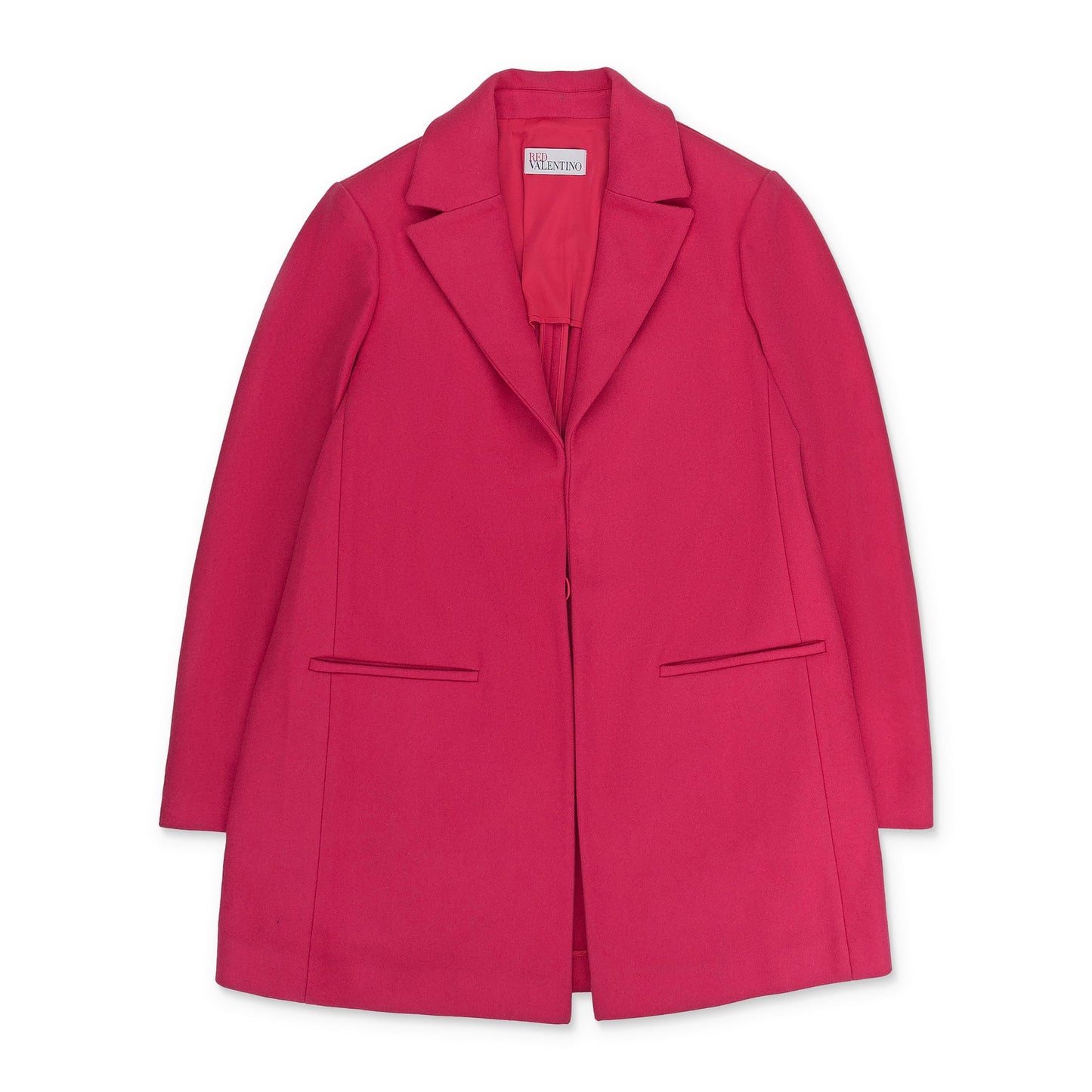 PINK CORAL WOOL LONG BLAZER