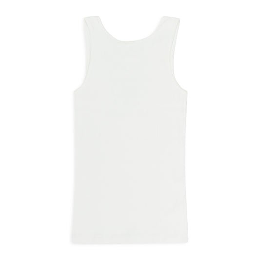 WHITE/PINK HIBISCUS TAKE IT EASY TANK TOP