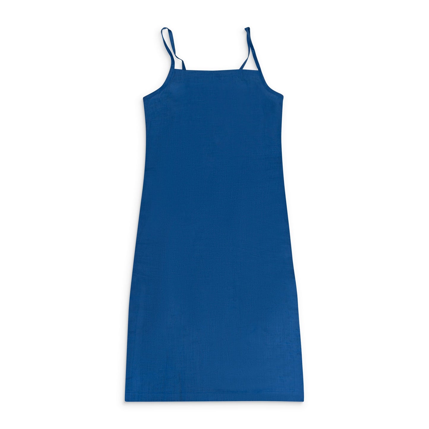 BLUE BACK TIE DRESS