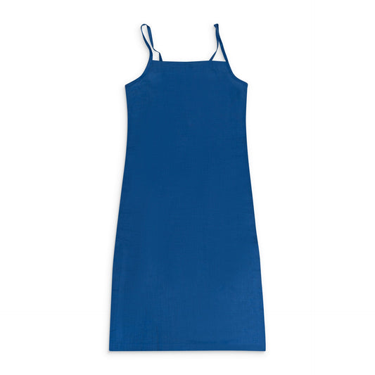 BLUE BACK TIE DRESS