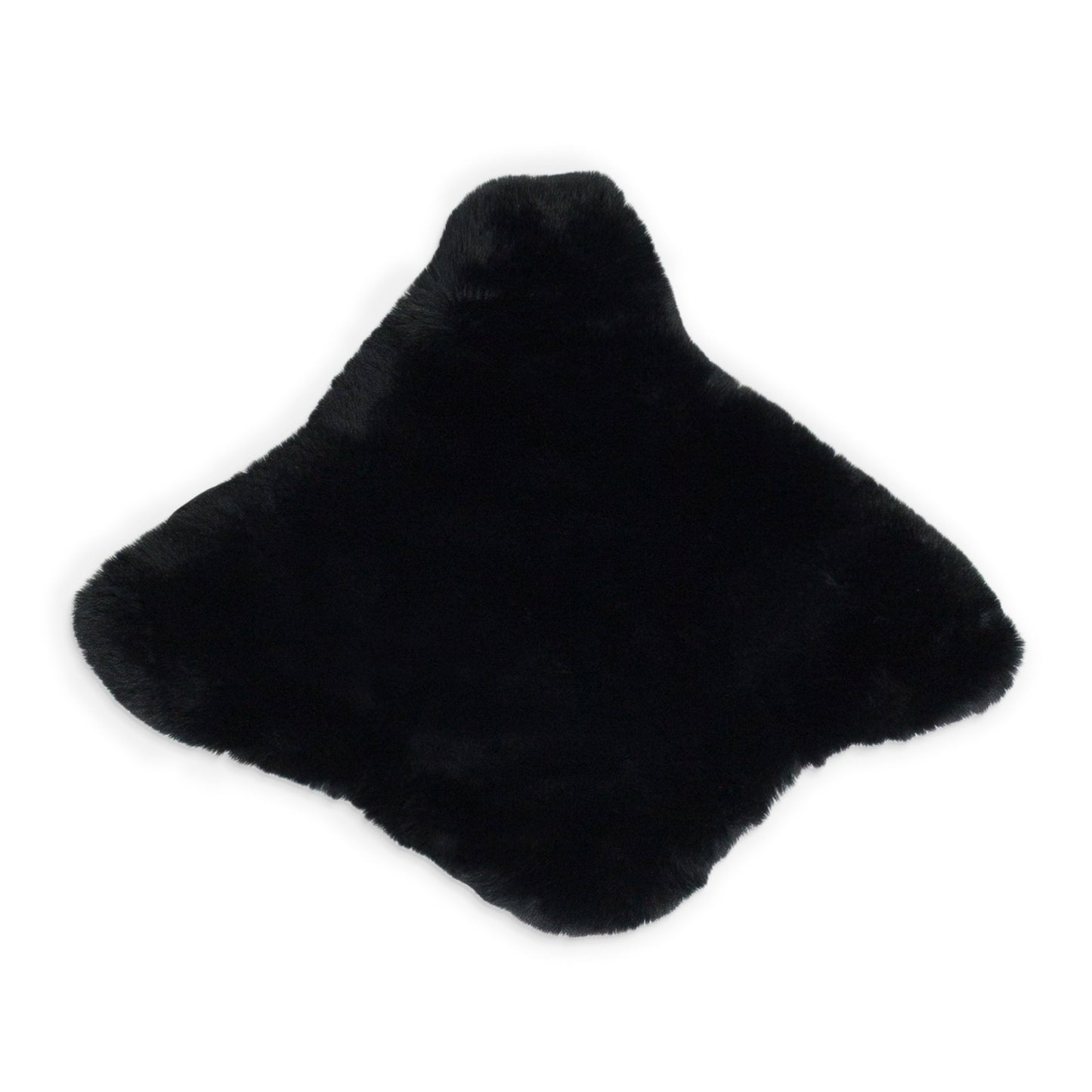 BLACK FAUX BUNNY FUR TUBE TOP