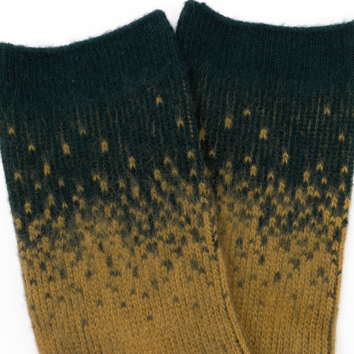 YELLOW/GREEN BRUSHED CREW SOCKS