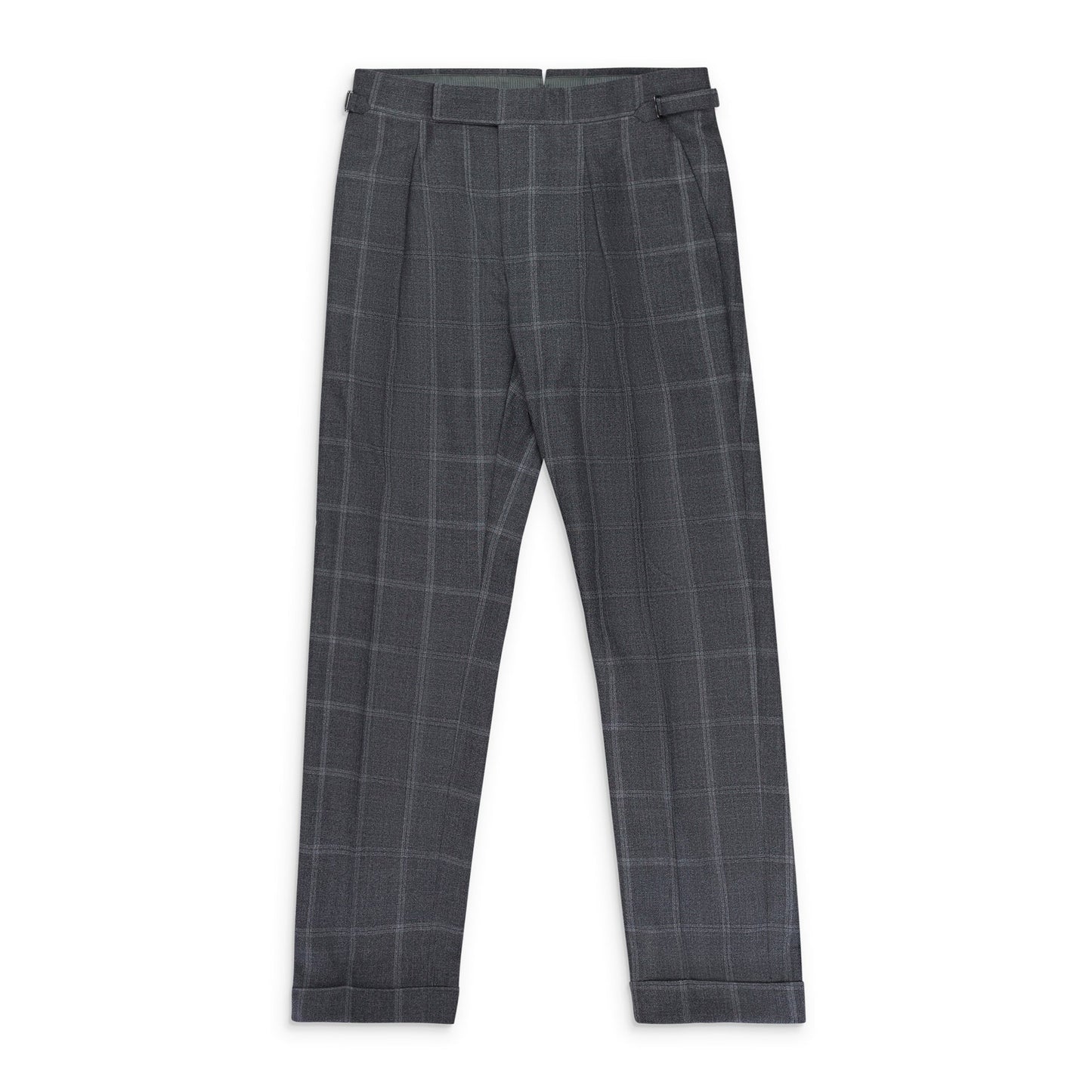 GREY PLAID THREE PIECE SUIT