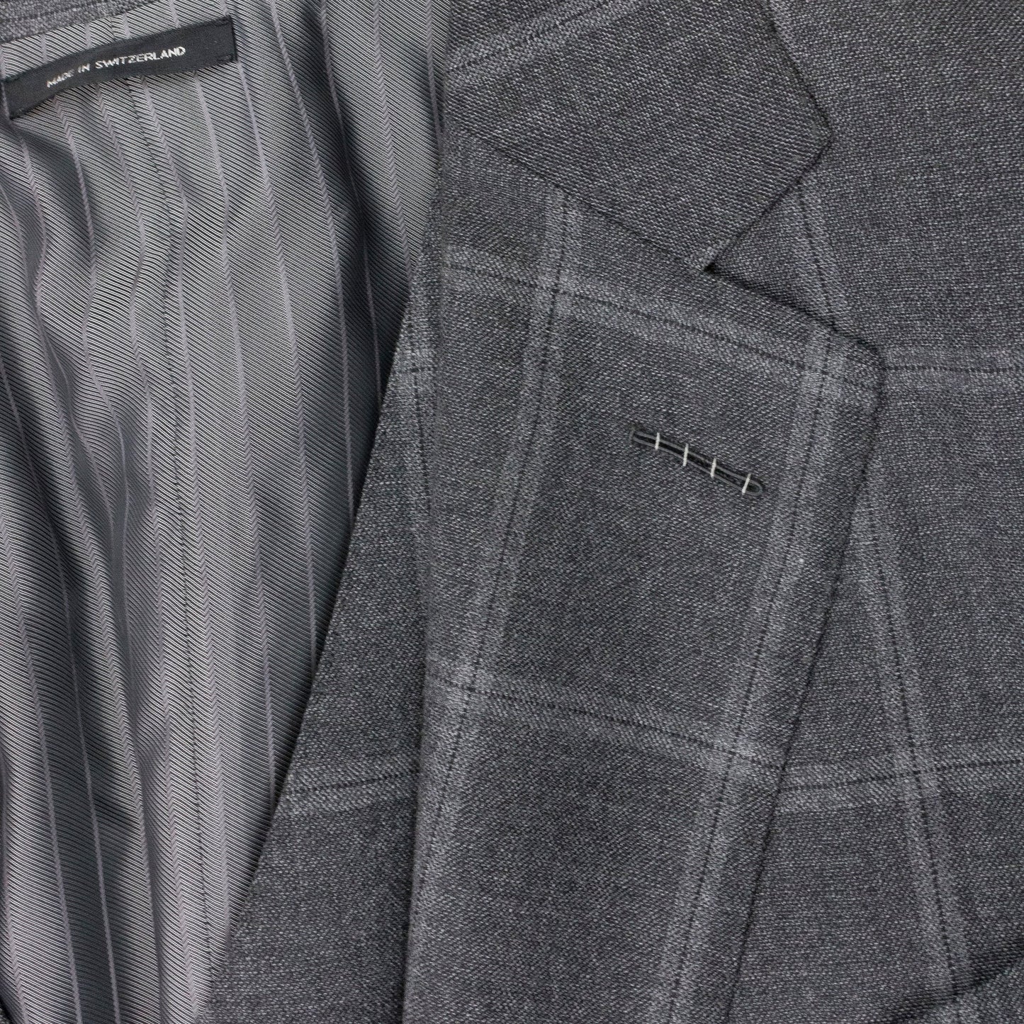 GREY PLAID THREE PIECE SUIT