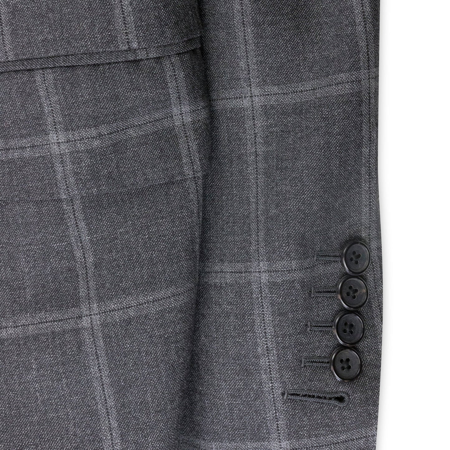 GREY PLAID THREE PIECE SUIT
