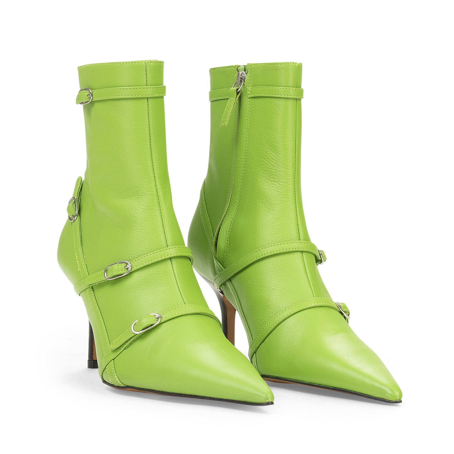 GREEN BELT ANKLE BOOTS