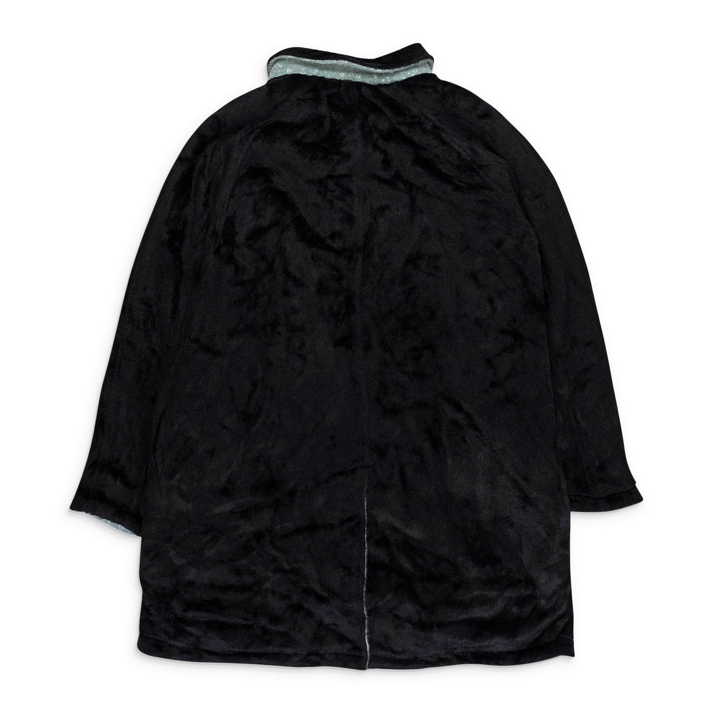 BLACK,WHITE TEXTURED REVERSABLE MAC COAT