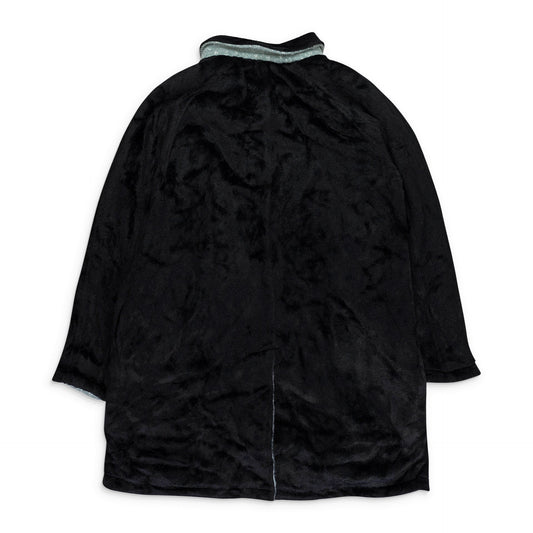 BLACK,WHITE TEXTURED REVERSABLE MAC COAT