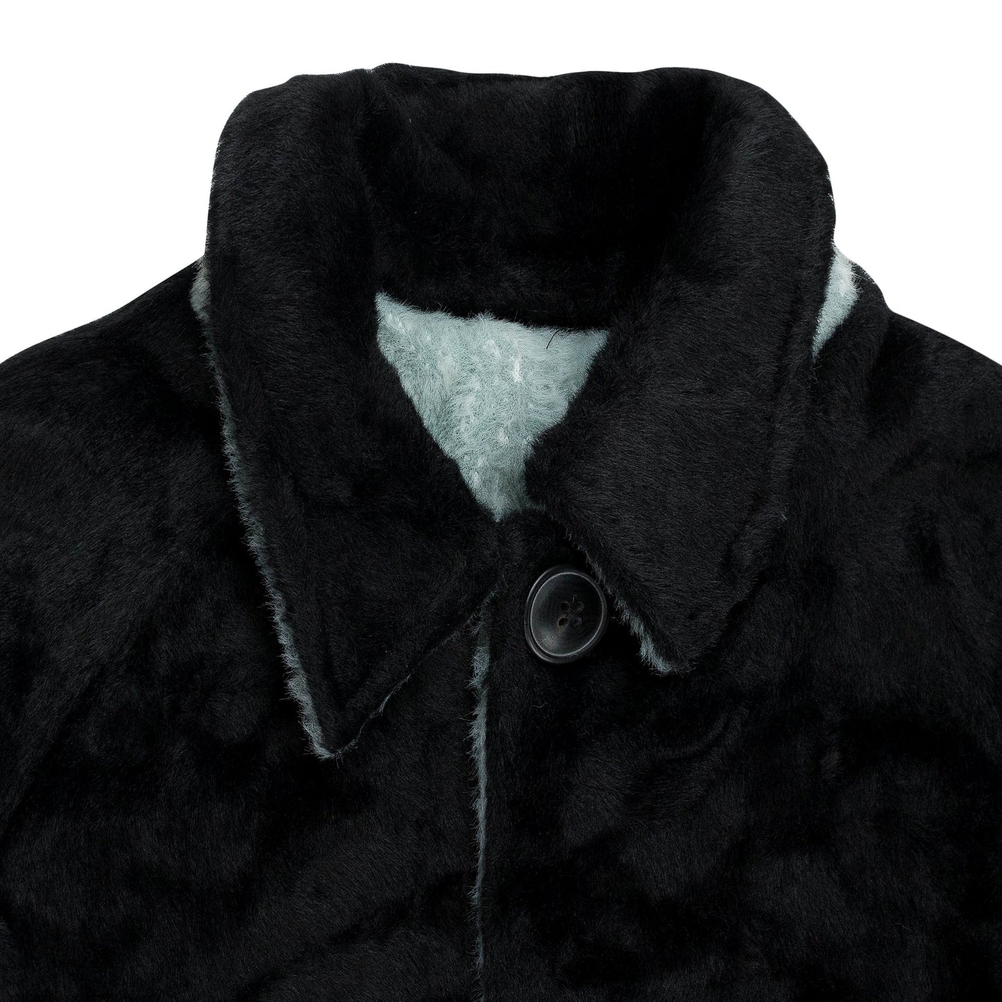 BLACK,WHITE TEXTURED REVERSABLE MAC COAT