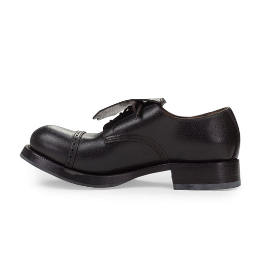 BLACK FLAP OVER LACEUP OXFORDS