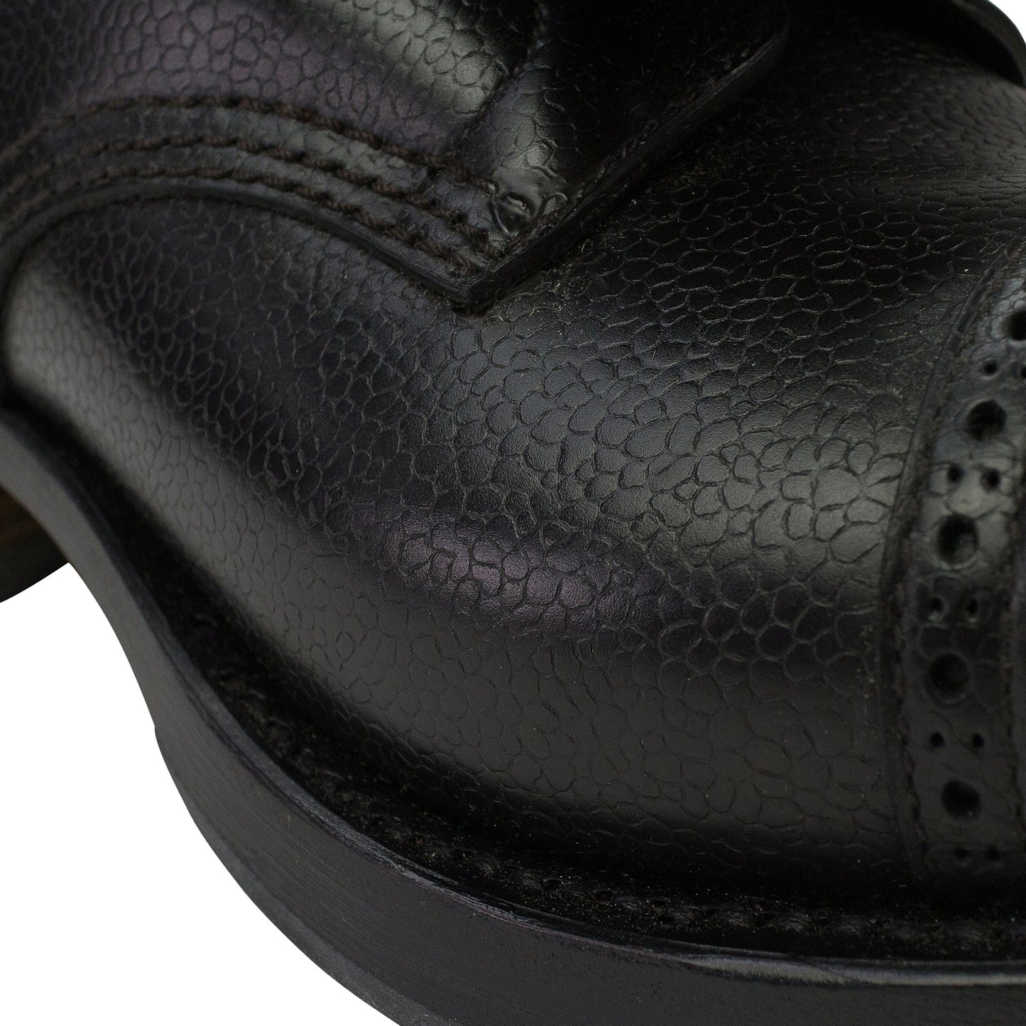 BLACK FLAP OVER LACEUP OXFORDS