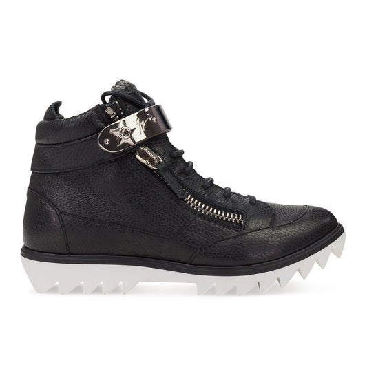 BLACK/SILVER SNEAKER WITH METAL BAR SNEAKERS