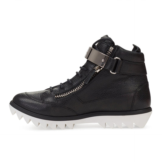 BLACK/SILVER SNEAKER WITH METAL BAR SNEAKERS