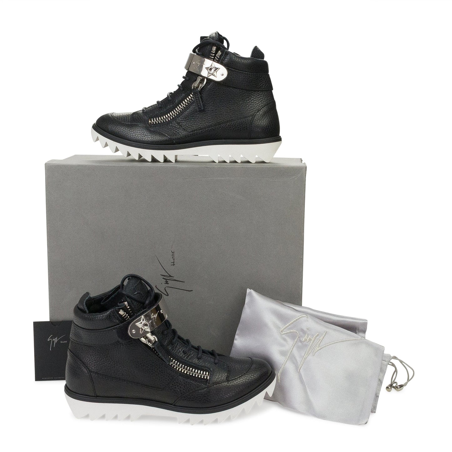 BLACK/SILVER SNEAKER WITH METAL BAR SNEAKERS