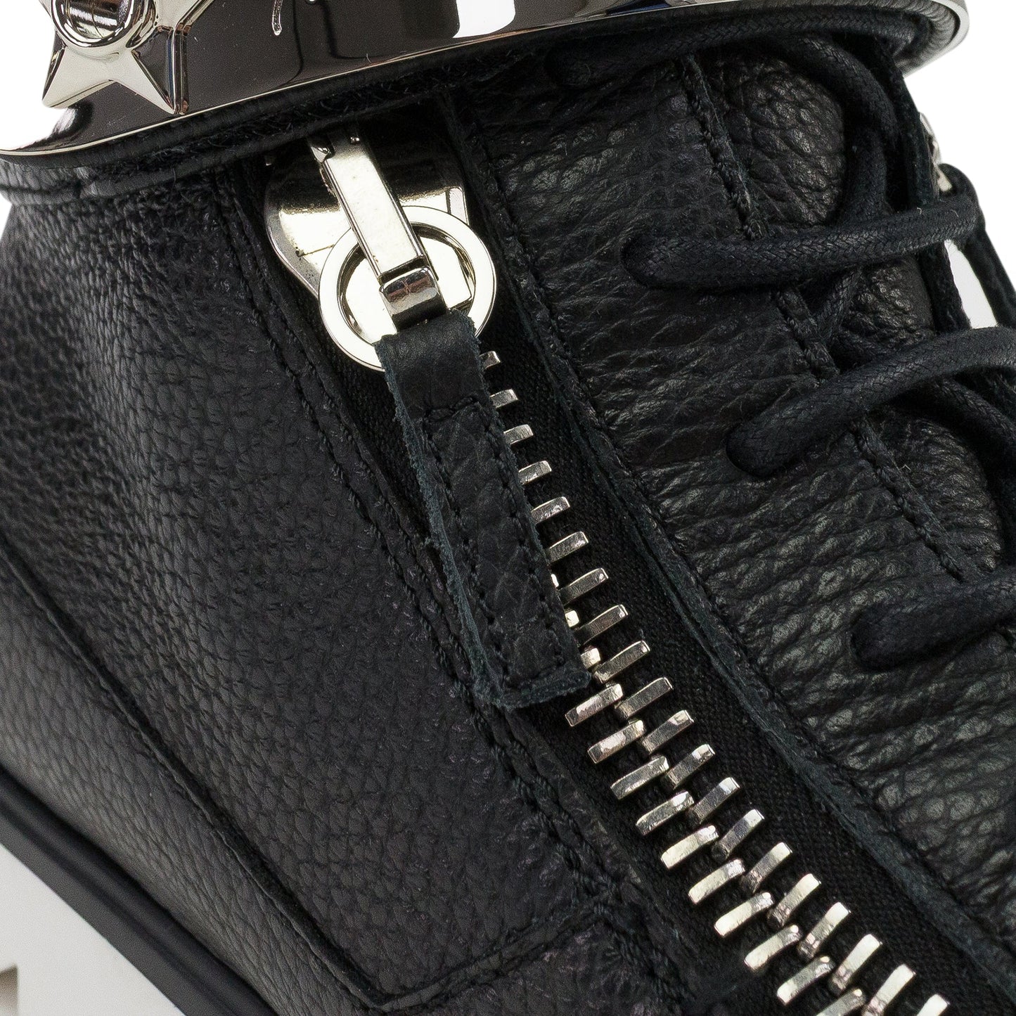 BLACK/SILVER SNEAKER WITH METAL BAR SNEAKERS